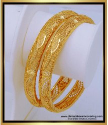 BNG546 - 2.8 Size One Gram Gold Bridal Wear Gold Bangles Design Buy Online