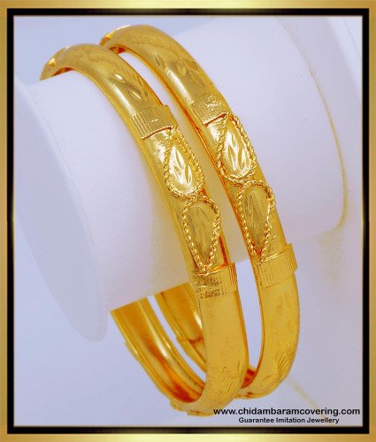 BNG562 - 2.8 Size New Pattern Daily Use Guaranteed Micro Gold Plated Bangles for Female