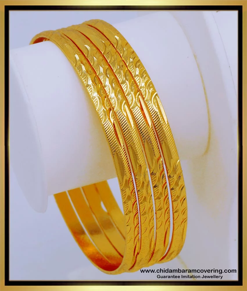 Buy One Gram Gold Daily Wear Gold Bangles Set Of 4 Pieces for Women