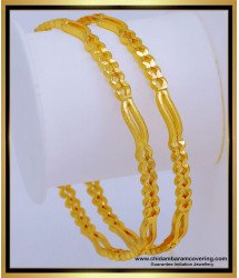 BNG581 - 2.4 Size New Daily Use Gold Bangles Design 1gram Gold Guarantee Bangles Online