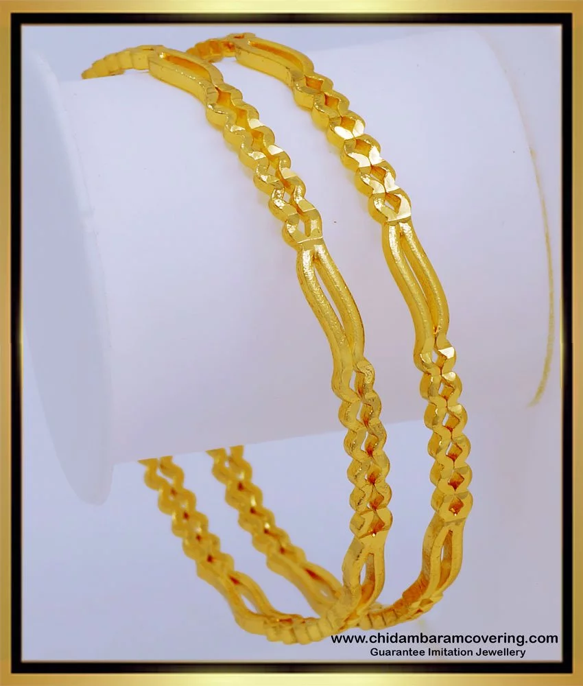 Buy New Daily Use Gold Bangles Design 1gram Gold Guarantee Bangles ...