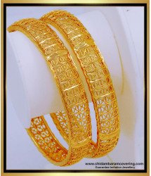 BNG585 - 2.6 Size Latest Bridal Wear Gold Bangles Design 1 Gram Gold Bangles Online