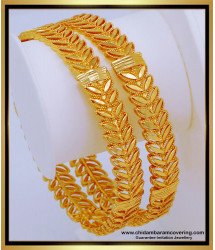 BNG587 - 2.4 Size Latest Leaf Design Bangles for Women South Indian Jewellery Online 