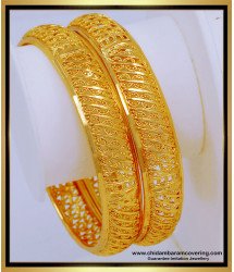 BNG588 - 2.4 Size Excellent Quality Gold Plated New Broad Bangles Design Best Price Online