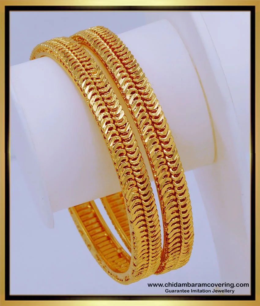 Buy South Indian Jewellery Gold Plated New Model Strong Bangles ...