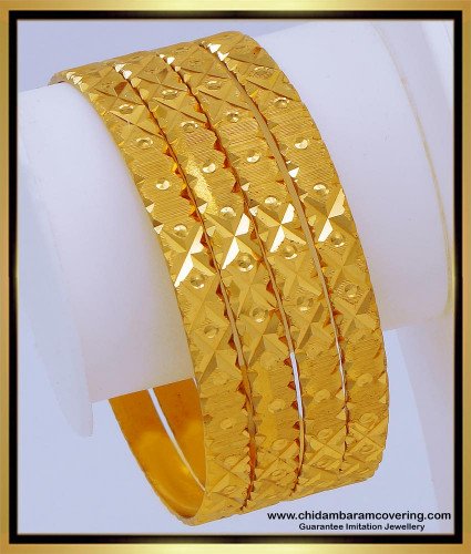 BNG622 - 2.8 Size Latest Daily Wear Bangles Design Set Of 4 Bangles Online