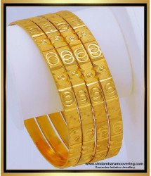 BNG624 - 2.8 Size New Model Gold Plated Plain Gold Bangles Designs for Daily Use