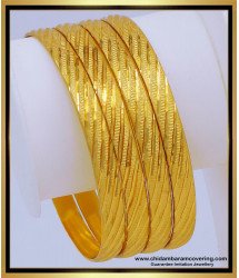 BNG626 - 2.4 Size Gold Pattern 4 Bangles 1 Gram Gold Plated Bangles Online Shopping 
