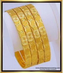 BNG631 - 2.4 Size New Model Bangles Design Daily Use Gold Plated Bangles Online Shopping 