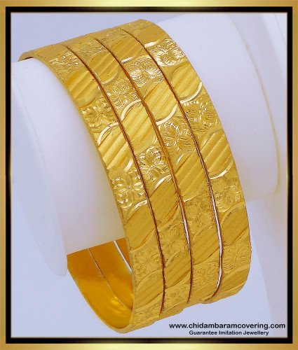 BNG632 - 2.8 Size South Indian 1 Gram Gold Plated Bangles Online Shopping 