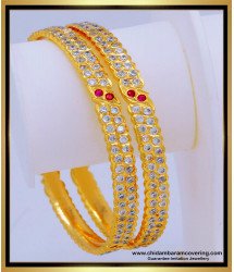 BNG647 - 2.8 Impon Jewelry Bangles with Stone Design Online