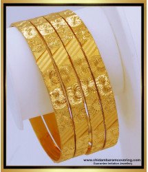 BNG655 - 2.8 Size Latest Plain Gold Bangles Design for Women 