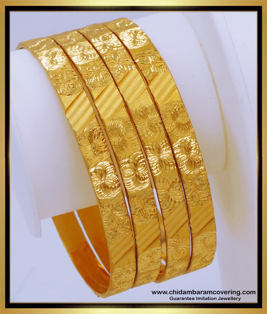 Plain Gold Bangles Design 