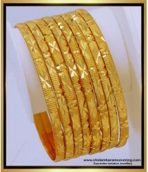 BNG658 - 2.6 Size Women Gold Bangles Design for Daily Use Online