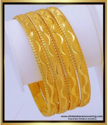 BNG660 - 2.4 Size Best Quality Gold Covering Bangles Design for Regular Use