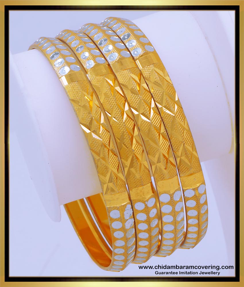 White Gold Bangles Designs