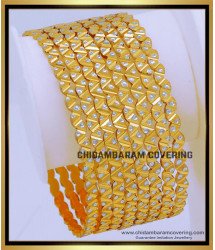 BNG675 - 2.6 Size Beautiful White Gold Bangles Imitation Bangles 8 Pieces Set