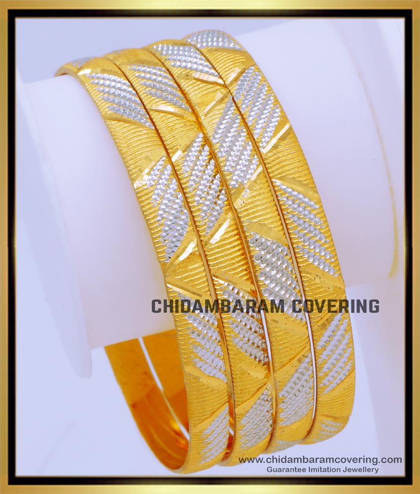 White Gold Bangles Designs for Ladies