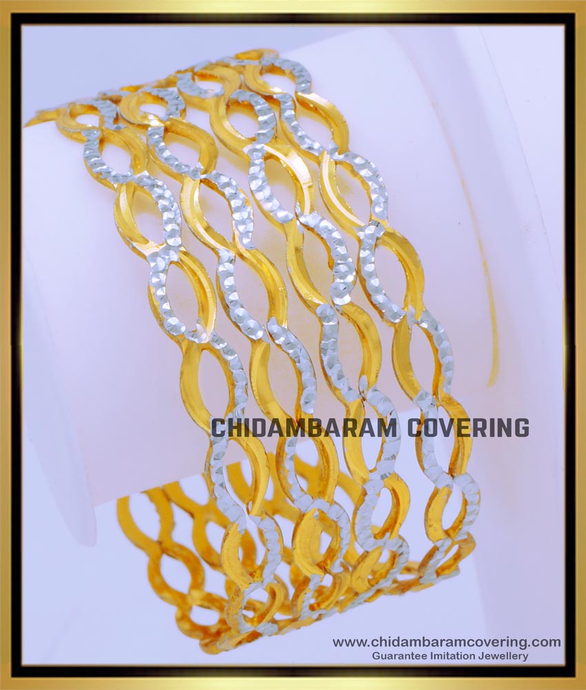 Elegant White Gold Bangles Designs for Wedding
