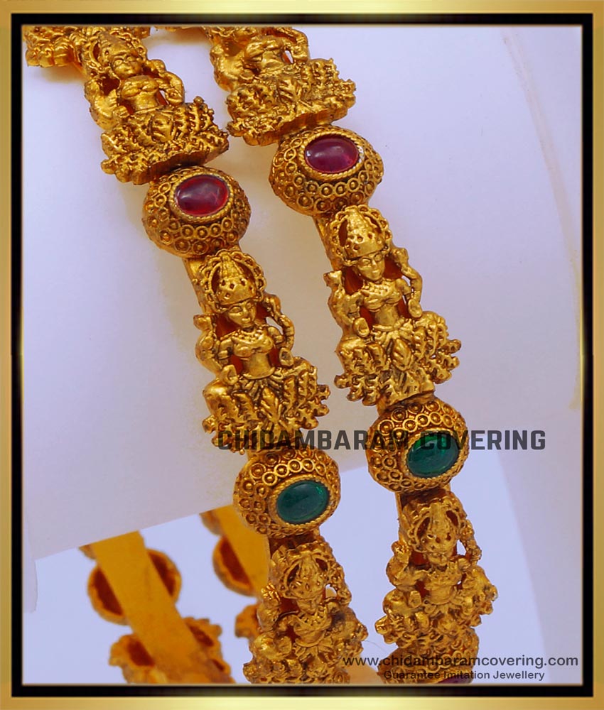 First Quality Antique Temple Jewellery Bangles Set Online 