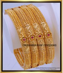 BNG701 -2.6 Size traditional antique gold bangles set of 4 pieces for Wedding