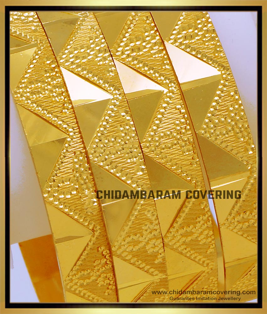 Beautiful Gold Covering South Indian Bangles Set