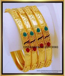 BNG713 - 2.6 Size Gold Look Forming Gold Bangles Set for Women