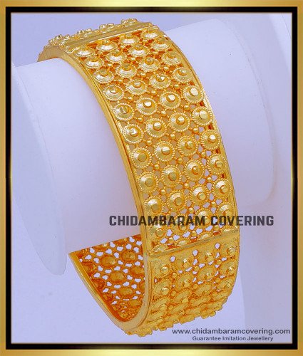 BNG729 -2.4 Size Gold Forming One Gram Gold Single Kada Bangles Design