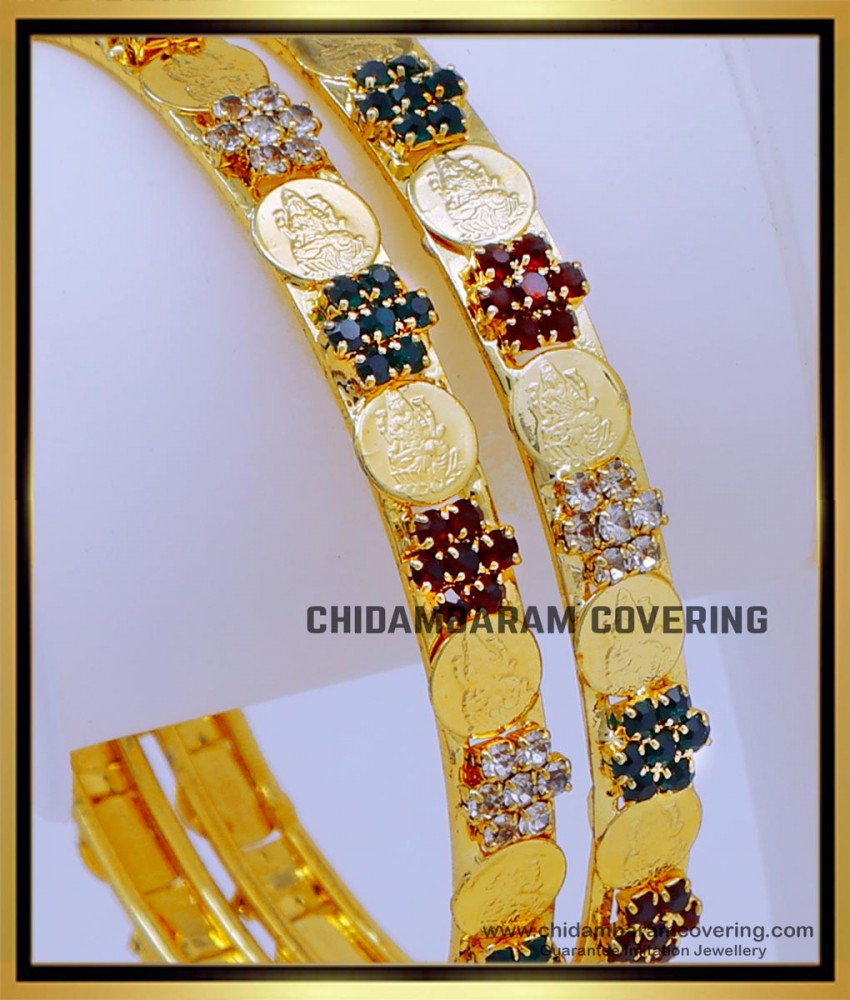 lakshmi gold coin bangles,Lakshmi Coin Bangles, latest gold stone bangles designs, one gram gold jewellery,  stone bangles set, stone bangles designs with price