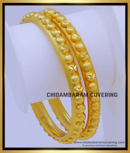 BNG741 - 2.6 Size Real Gold Look Gold Forming Bangles Design for Women  