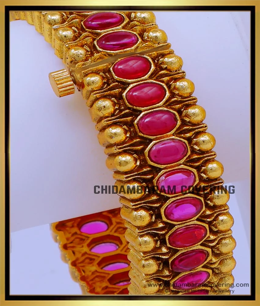 Buy quality 22 carat gold antique ladies kada bracelet RH-LB907 in Ahmedabad
