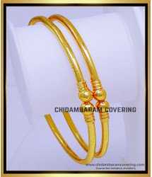 BNG764 - 2.6 Size 1 Gram Gold Women Gold Kappu Bangles for Daily Use 
