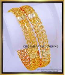 BNG771 - 2.6 Size Wedding Bridal Gold Bangles Design 1gm Gold Bangles