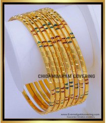 BNG784 - 2.6 Enamel Bangles Daily Use 1 Gram Gold Artificial Jewellery