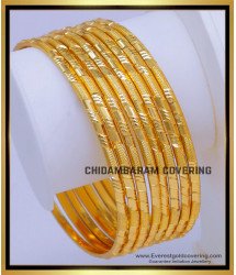 BNG787 - 2.8 Daily Wear 8 Pieces Thin Gold Bangles Latest Design