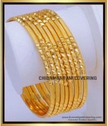 BNG789 - 2.6 Bridal Wear Gold Bangles Design 8 Pieces Set Bangles
