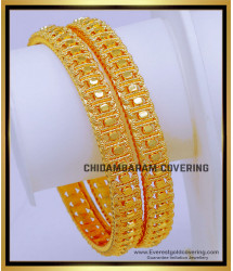 BNG802 - 2.6 Size Latest Daily Wear Gold Plated Bangles Design