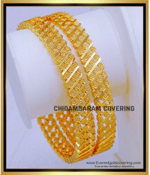 BNG803 - 2.8 Size Bridal Wear Gold Design 1 Gram Gold Bangles Set