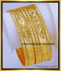 BNG818 - 2.10 Latest Modern One Gram Gold Bangles for Daily Use