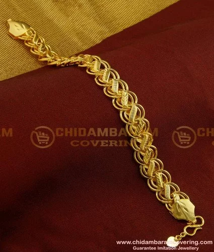 1 GRAM GOLD OM (AUM) DIAMOND BRACELET FOR MEN DESIGN A-234 – Radhe Imitation