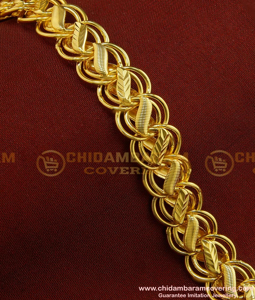 BCT105 - One Gram Gold Designer Hand Bracelet Male Wedding Jewellery Collection Online