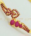 BCT111 - 2.6 size New Model Pink Stone Gold Kappu Design Open Type Bracelet Imitation Jewellery