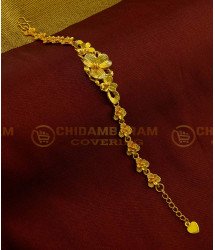 BCT119 - New Style Party Wear Gold Flower Bracelet Design Buy Online Shopping