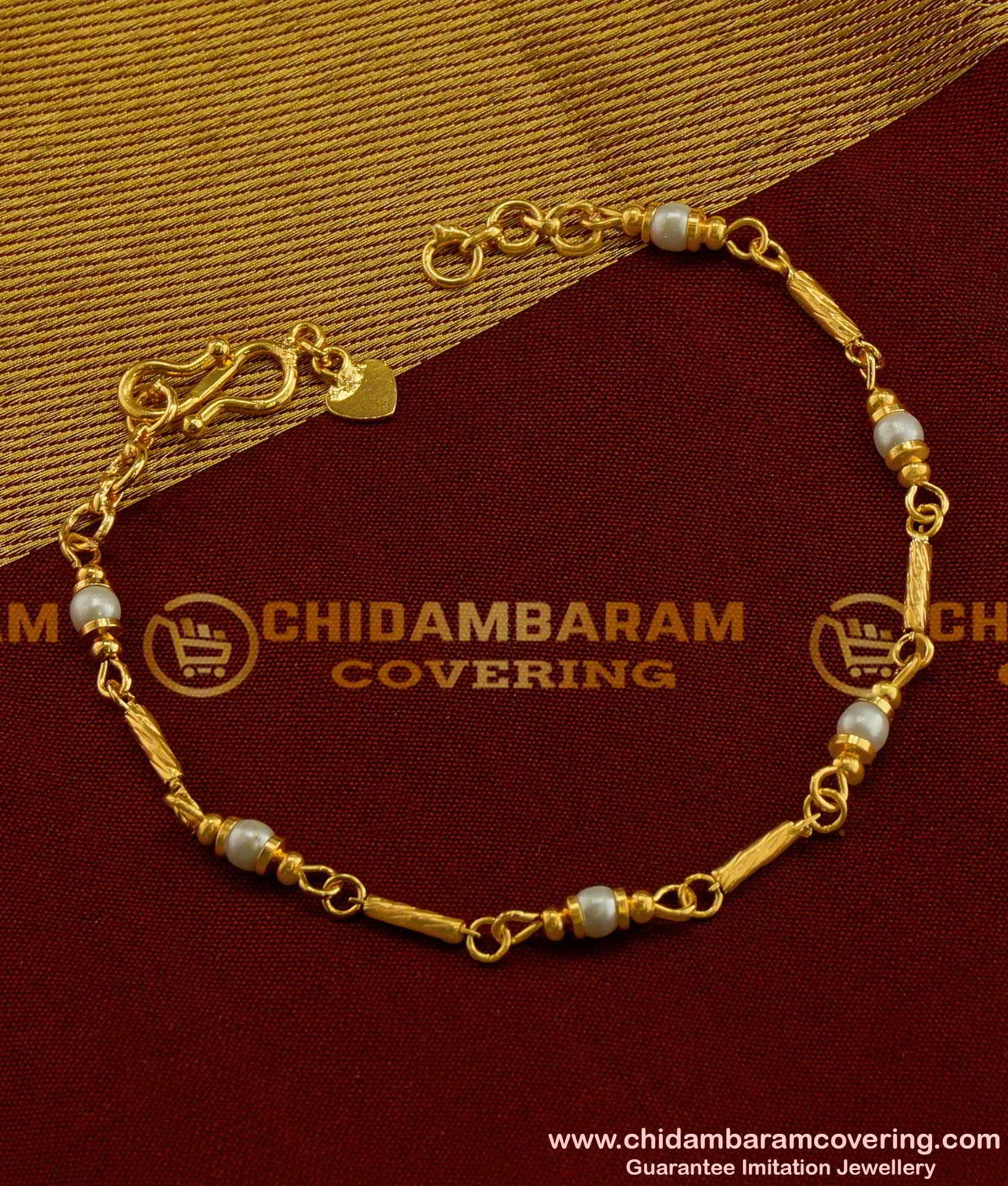 Imeora Golden White 8 mm Shell Pearl Bracelet