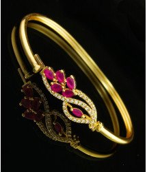 BCT129 - 2.6 size New Party Wear High Quality Ad Stone Simple Gold Bracelet Designs for Girls