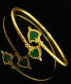 BCT135 - 2.6 size Kerala Jewellery One Gram Gold Bangle Type Adjustable Green Palakka Bracelet Buy Online