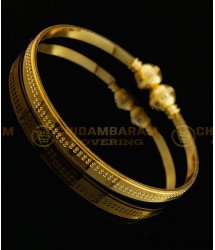BCT151 - 2.6 size Attractive Gold Design Slim Bangle Type Adjustable Plain Kappu Bracelet 