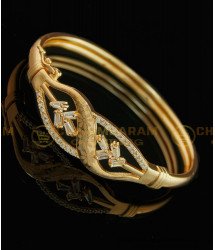 BCT163 - 2.6 size Sparkling White Zircon Stone Luxury Rose Gold Designer Bracelet for Female   