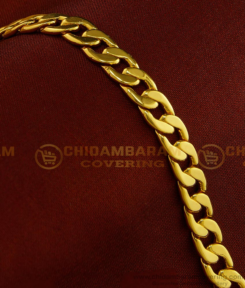 BCT168 - Gents Bracelet One Gram Gold Plated Bracelet Design Gold Hand Chain for Daily Use