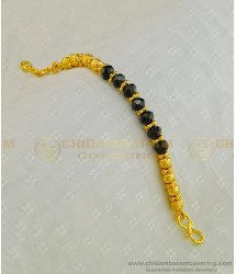 BCT184 - Cute Kids Real Gold Bracelet Designs Gold Plated Black Beads Baby Bracelet Buy Online